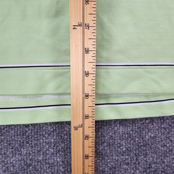 Footjoy Polo Shirt Mens Large Green Striped Short Sleeve Golf Performance Casual - Picture 6 of 10